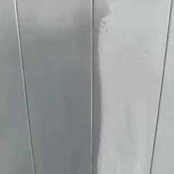 Before → After exterior panel