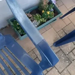 Plastic chair before after application